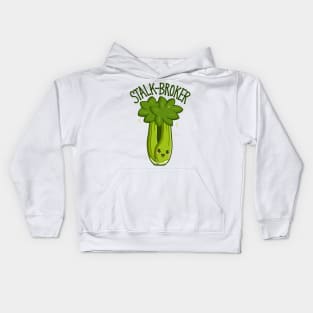 “Stalk-Broker” (Stock Broker) Celery Kids Hoodie